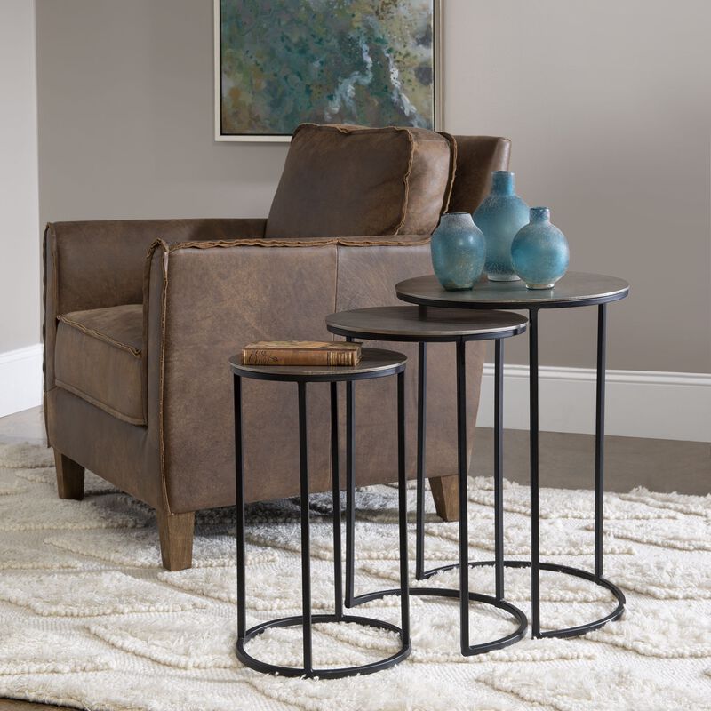 Uttermost Erik Metal Nesting Tables, S/3